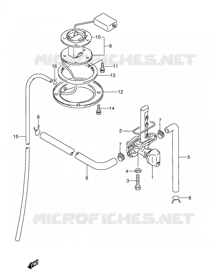 FUEL COCK (MODEL T) Suzuki MOTO 600 GSX-F 1993  GSX600FUP(E2)