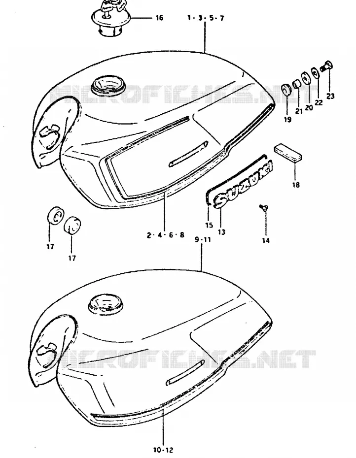 FUEL TANK (GSX400ET/ST) Suzuki MOTO 400 GSX 1981  GSX400SX(T/X)