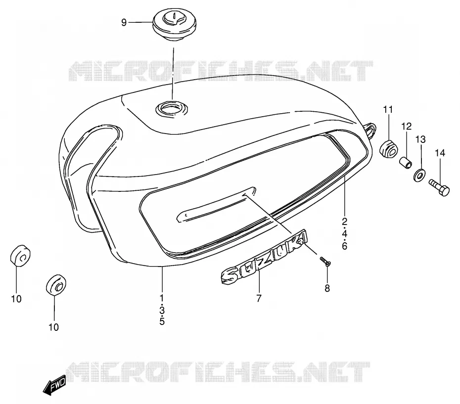 FUEL TANK Suzuki MOTO 125 Autres-modeles 1982  K125Z(E7)