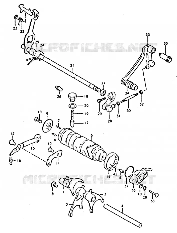 GEAR SHIFTING ASSY Suzuki MOTO 400 GSX 1981  GSX400EX(T/X)