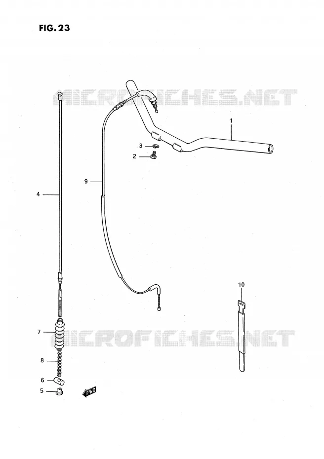 HANDLEBAR - CABLE Suzuki MOTO 50 JR 1992  JR50N(P3)