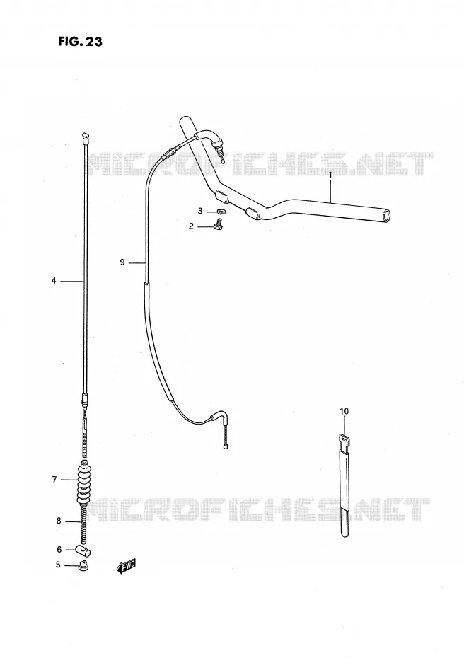 HANDLEBAR - CABLE Suzuki MOTO 50 JR 1993  JR50P(P28)