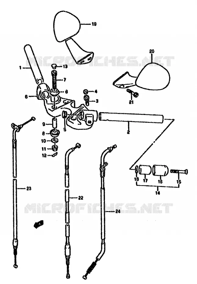 HANDLEBAR (MODEL K/L/M/N/P) Suzuki MOTO 750 GSX-F 1996  GSX750FSKT(K-T)
