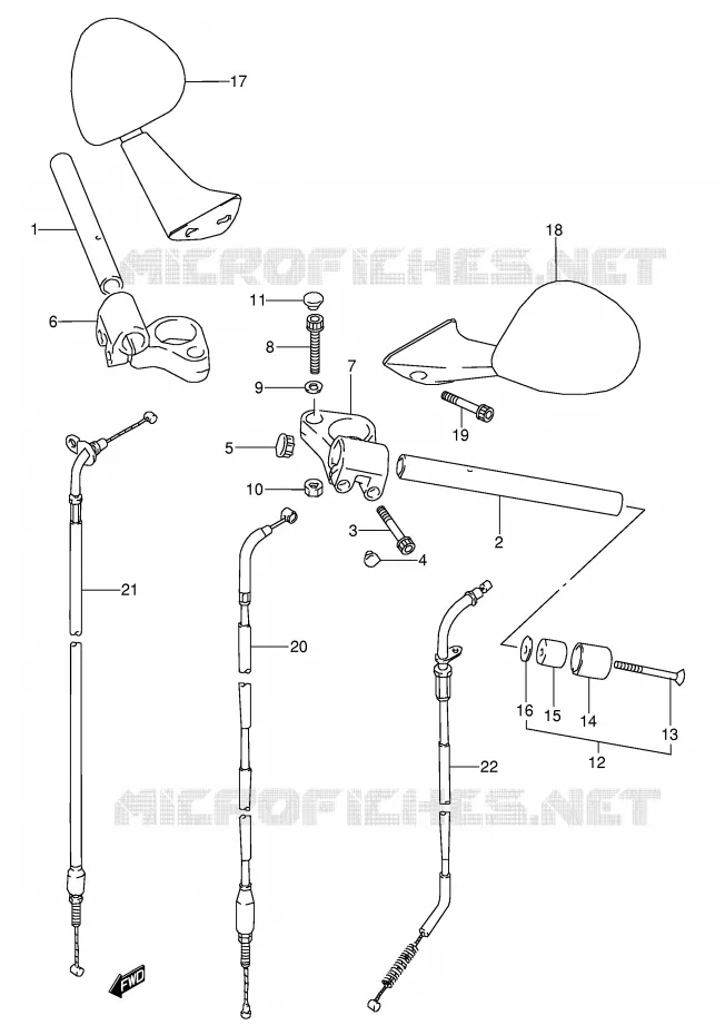 HANDLEBAR (MODEL S/T) Suzuki MOTO 600 GSX-F 1989  GSX600FU2K(E2)