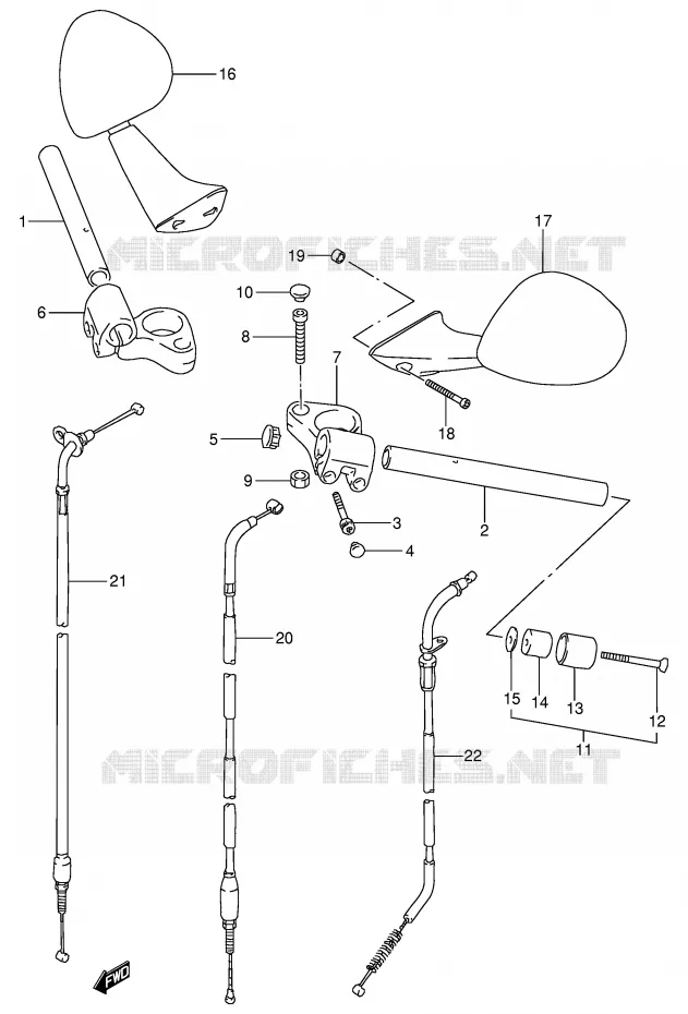 HANDLEBAR Suzuki MOTO 600 GSX-F 1997  GSX600FU2V(E2)
