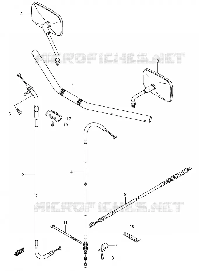 HANDLEBAR Suzuki MOTO 650 BOULEVARD 2009  LS650K9(E3/E28)