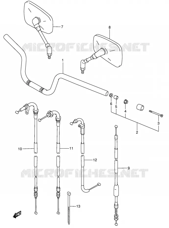 HANDLEBAR Suzuki MOTO 750 GSX 2000  GSX750Y(E4)