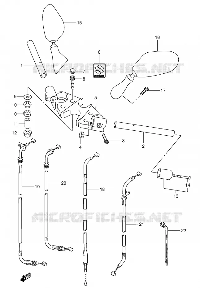 HANDLEBAR Suzuki MOTO 750 GSX-F 2006  GSX750FK6(E2)