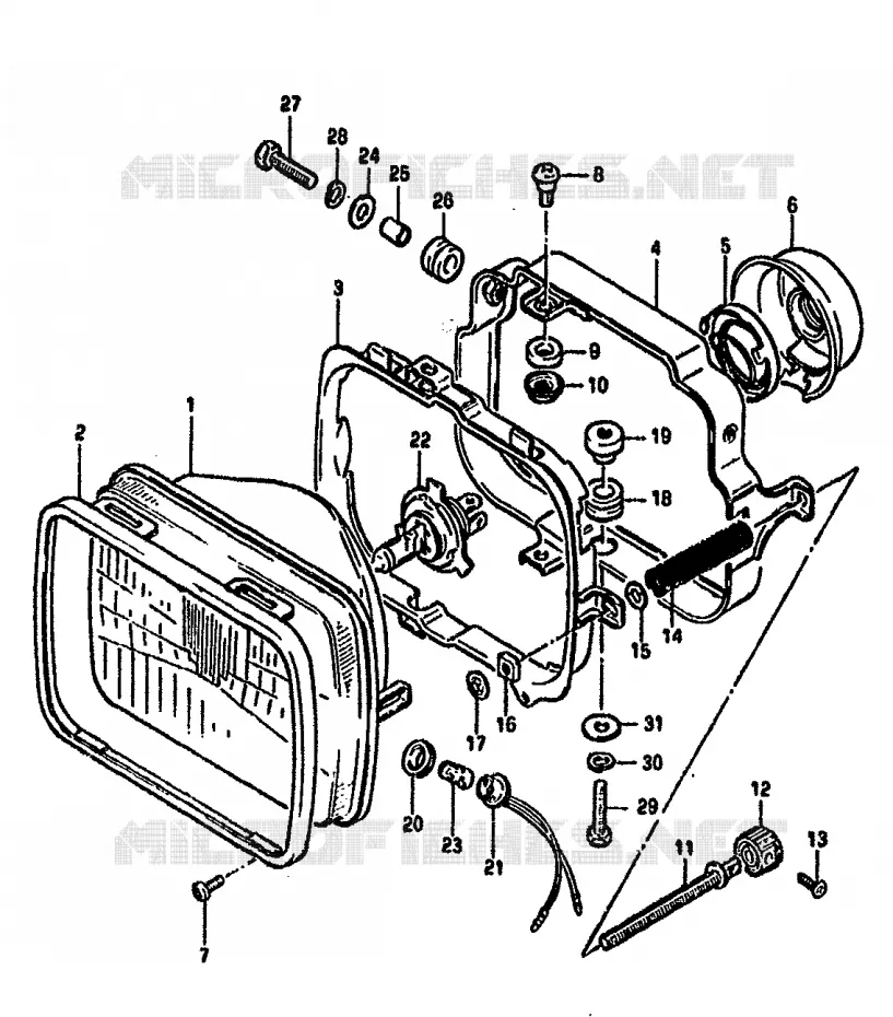 HEADLIGHT (E4) Suzuki MOTO 750 GSX-S 1982  GSX750SZ