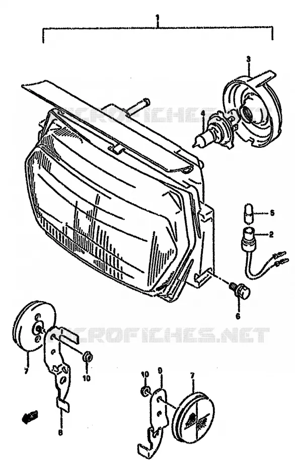 HEADLIGHT (MODEL S) Suzuki MOTO 750 GSX-F 1994  GSX750FR(K-T)