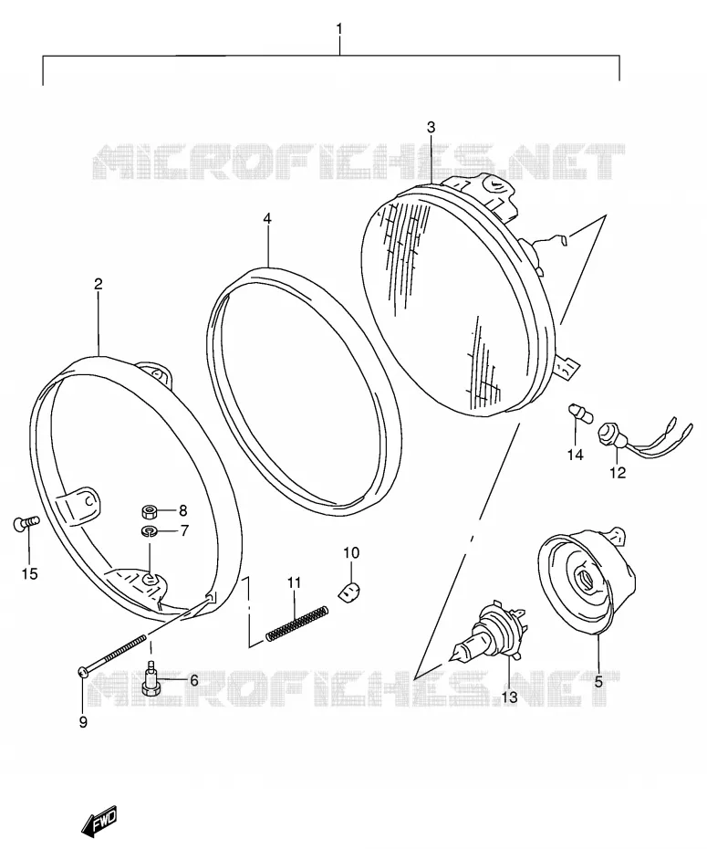 HEADLIGHT Suzuki MOTO 750 GSX 1999  GSX750X(E4)