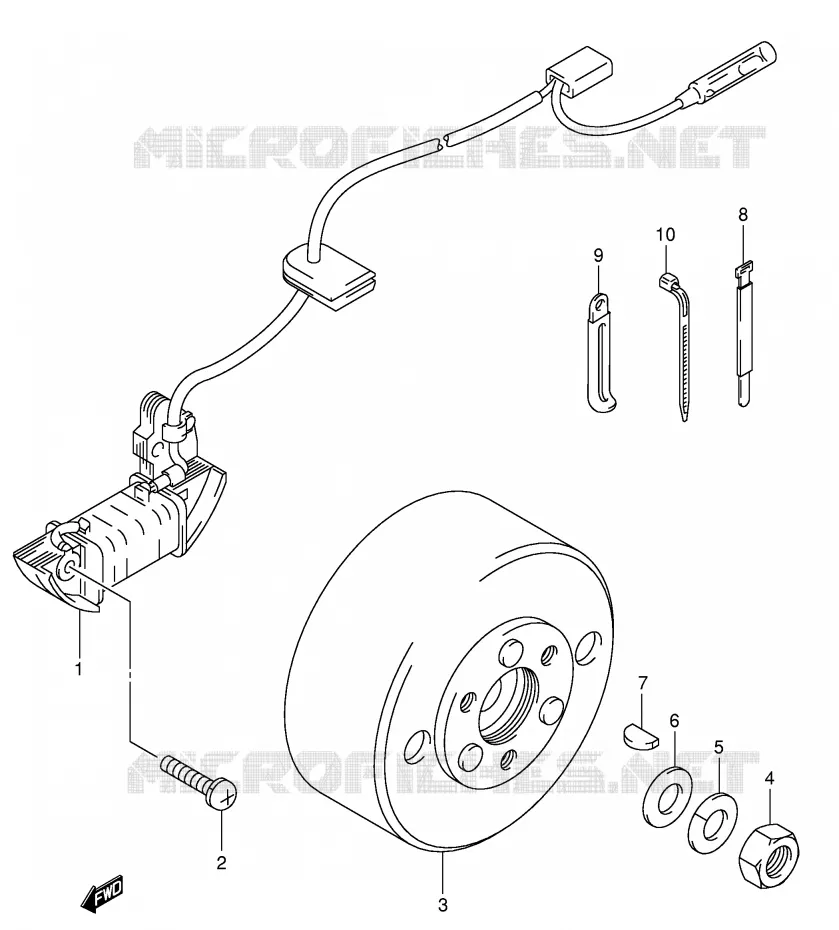 IGNITION (MODEL K4) Suzuki MOTO 50 JR 2002  JR50K2(P3/P28)