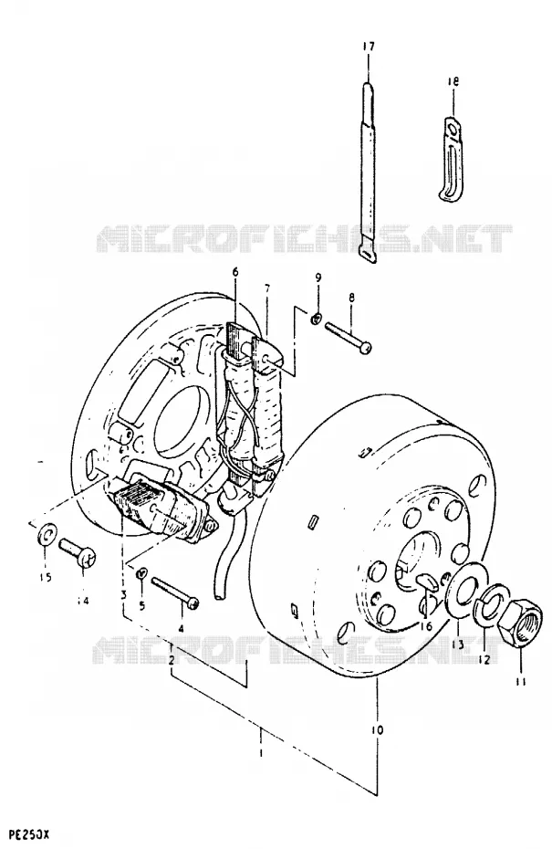 IGNITION Suzuki MOTO 250 PE 1981  PE250X(T/X)