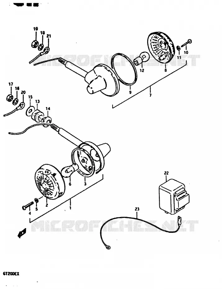 INDICATORS (E22) Suzuki MOTO 200 GT 1999  GT200EX(X)