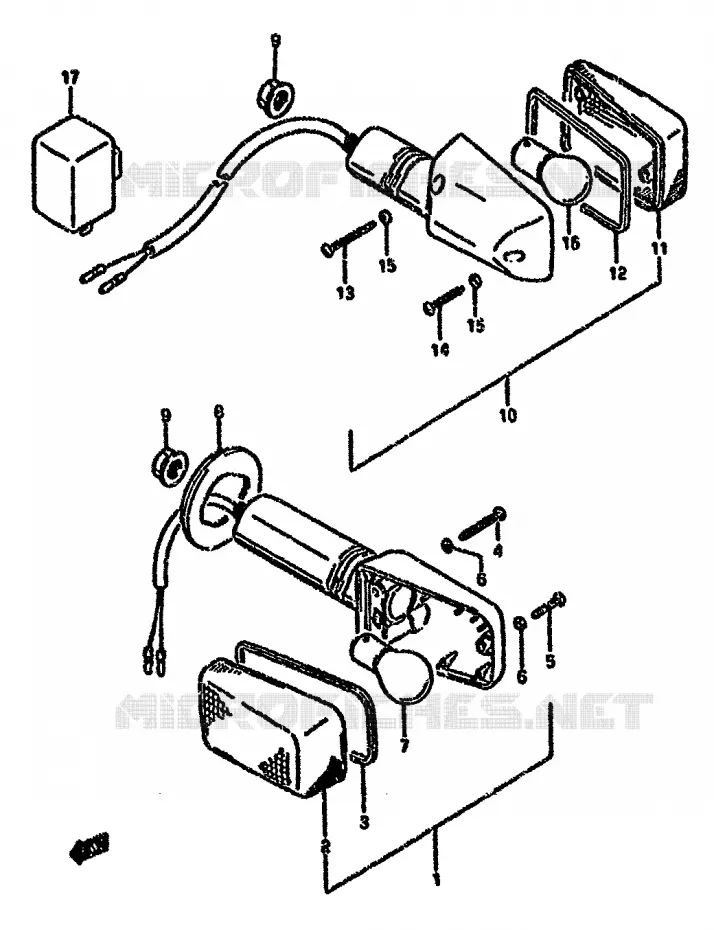 INDICATORS (MODEL S) Suzuki MOTO 750 GSX-F 1994  GSX750FR(K-T)