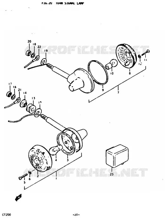 INDICATORS Suzuki MOTO 200 GT 1992  GT200N(N)