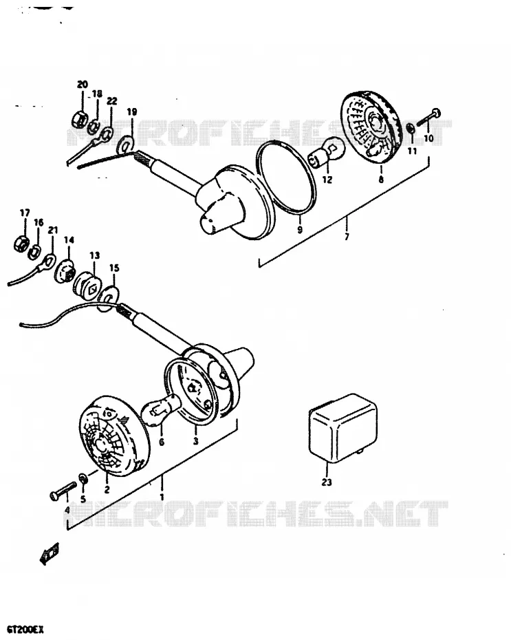 INDICATORS Suzuki MOTO 200 GT 1999  GT200EX(X)