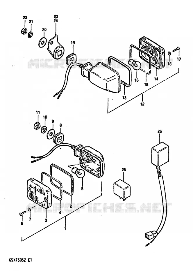 INDICATORS Suzuki MOTO 750 GSX-S 1982  GSX750SZ