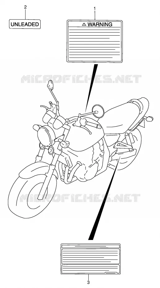LABEL (MODEL K1) Suzuki MOTO 750 GSX 1999  GSX750X(E4)