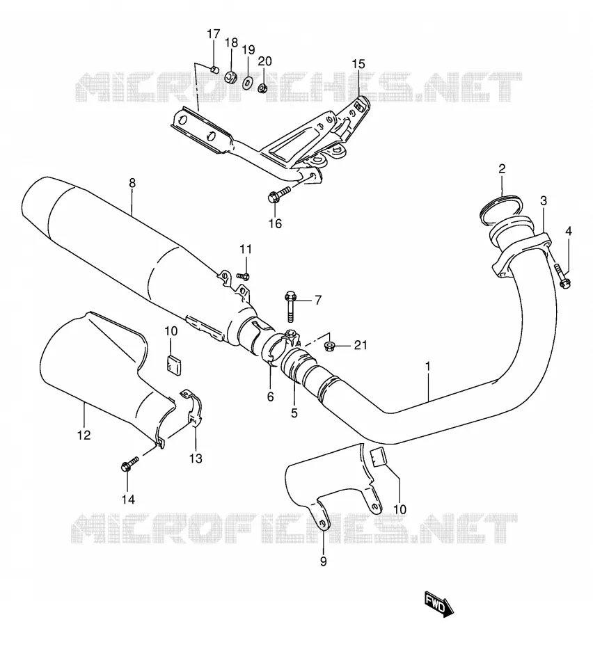 MUFFLER Suzuki MOTO 650 SAVAGE 2000  LS650PY(E2)