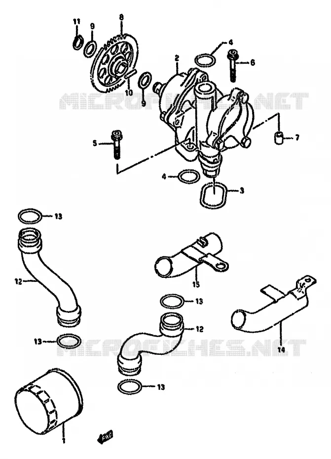 OIL PUMP Suzuki MOTO 750 GSX-F 1992  GSX750FN(K-T)