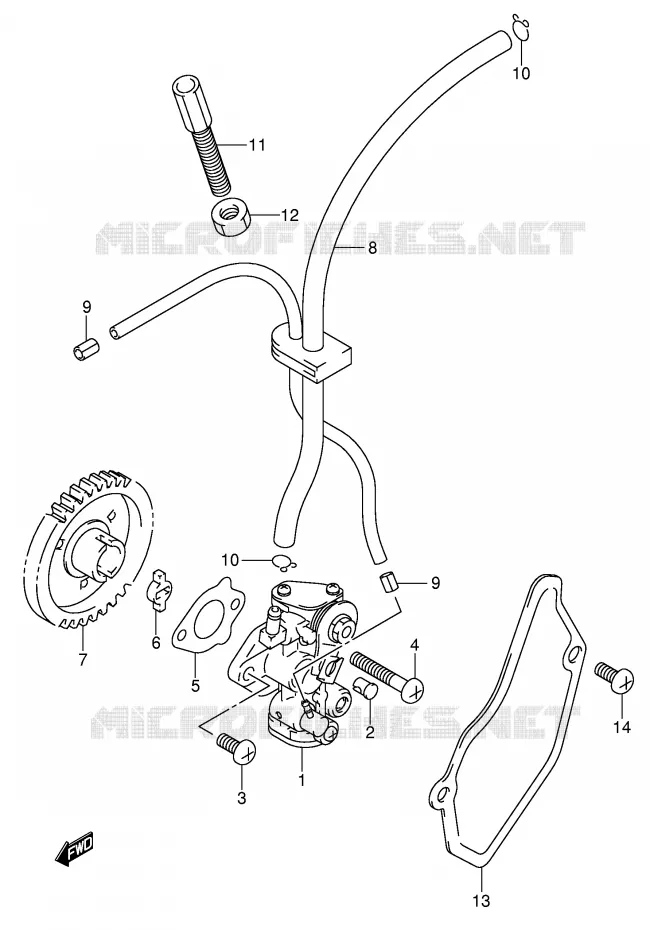 OIL PUMP Suzuki MOTO 80 JR 2004  JR80K4(P3/P28)