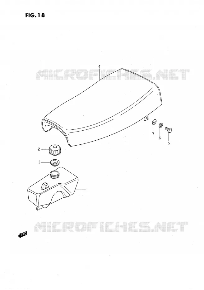 OIL TANK - SEAT Suzuki MOTO 50 JR 1994  JR50R(P3)