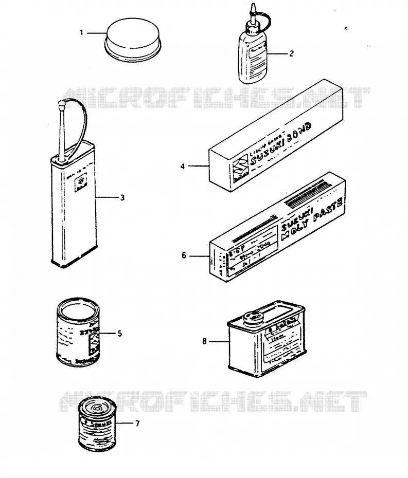 OPTIONS (PAINT, LUBRICATION & SEALANTS) Suzuki MOTO 1400 CAVALCADE 1987  GV1400GDH(G/H/J)