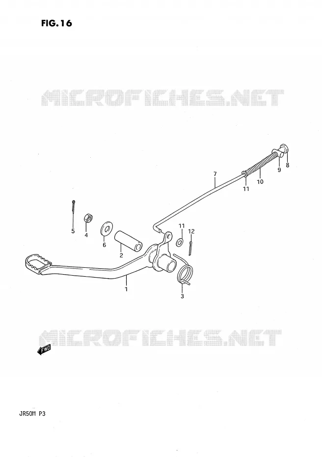 REAR BRAKE Suzuki MOTO 50 JR 1985  JR50F(P3)