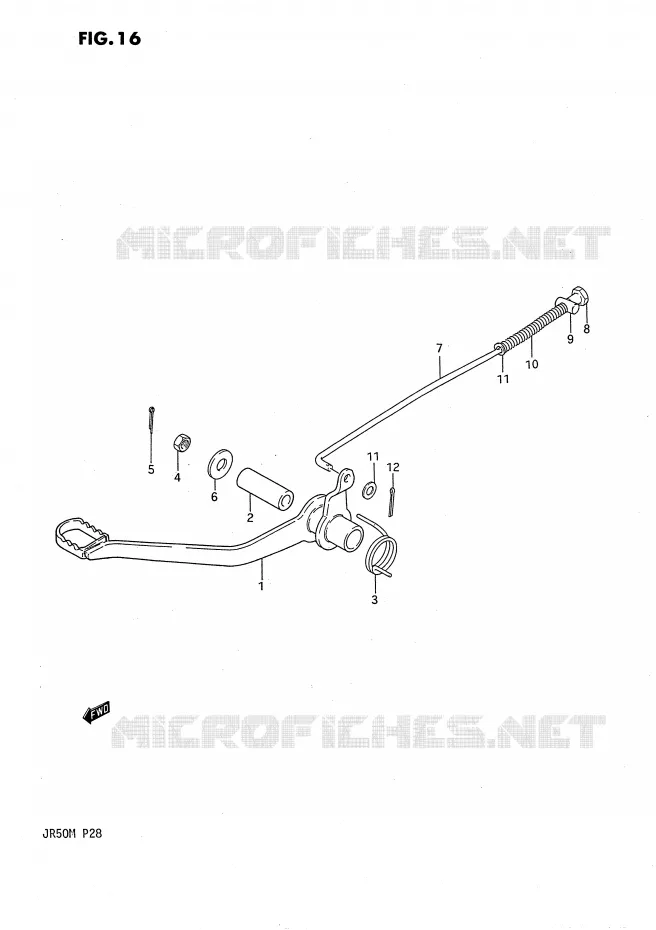 REAR BRAKE Suzuki MOTO 50 JR 1990  JR50L(P28)