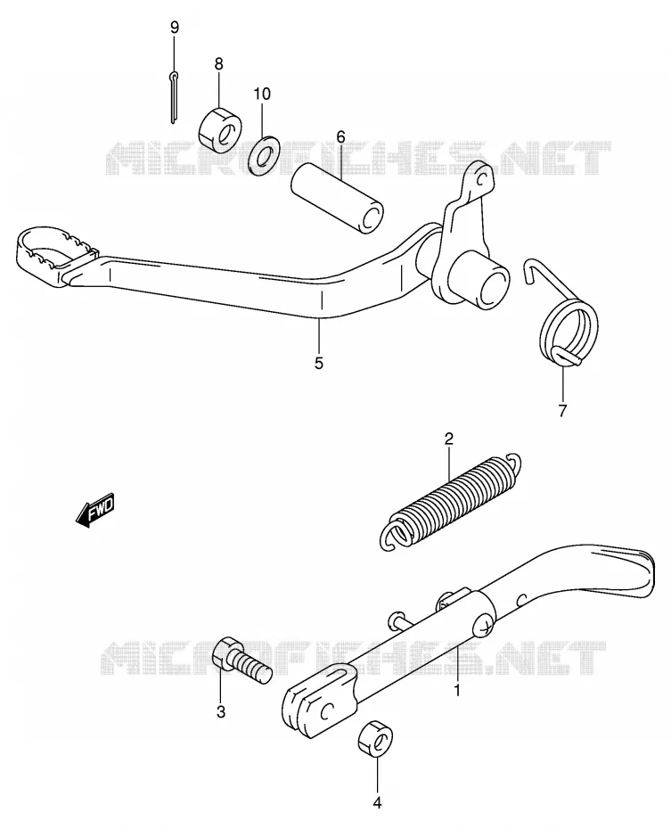 REAR BRAKE Suzuki MOTO 50 JR 2000  JR50Y(P3/P28)