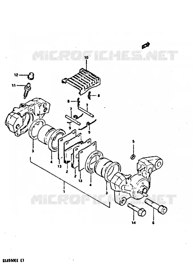 REAR CALIPERS Suzuki MOTO 550 GSX-E 1984  GSX550EE(E1)