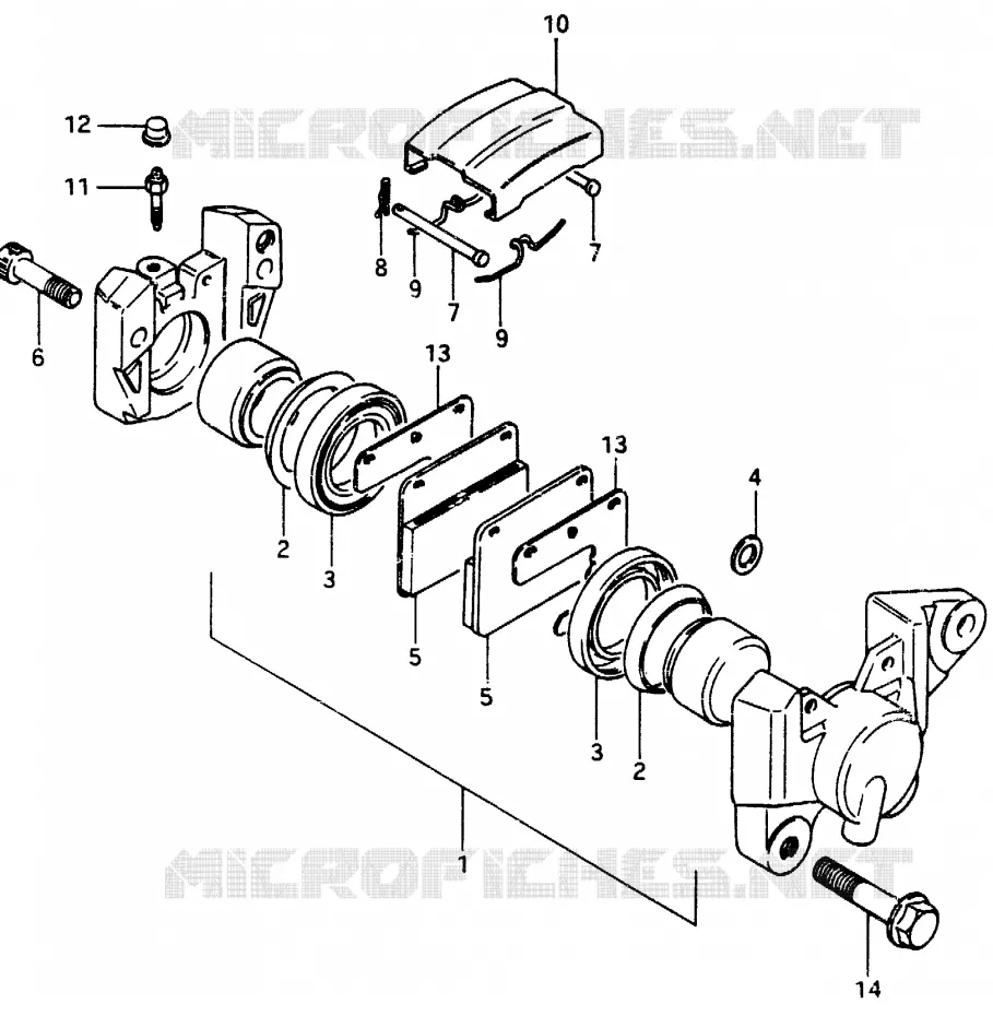 REAR CALIPERS Suzuki MOTO 750 GSX-E 1985  GSX750EFF(F)