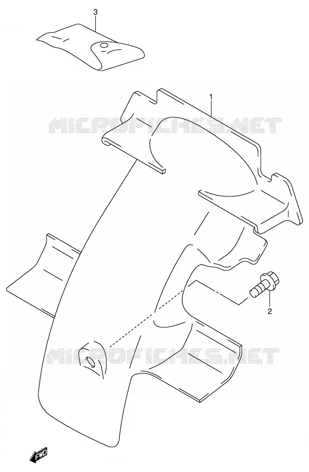 REAR FENDER Suzuki MOTO 50 JR 2004  JR50K4(P3/P28)