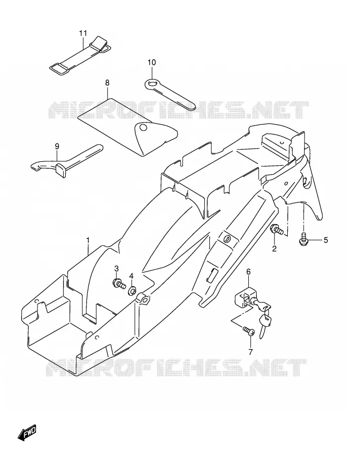 REAR FENDER Suzuki MOTO 600 GSX-F 2004  GSX600FK4(E2)