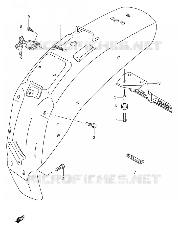 REAR FENDER Suzuki MOTO 650 BOULEVARD 2002  LS650PK2(E3/E28)