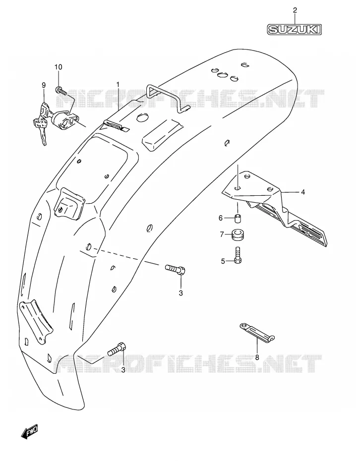 REAR FENDER Suzuki MOTO 650 BOULEVARD 2007  LS650K7(E3/E28)