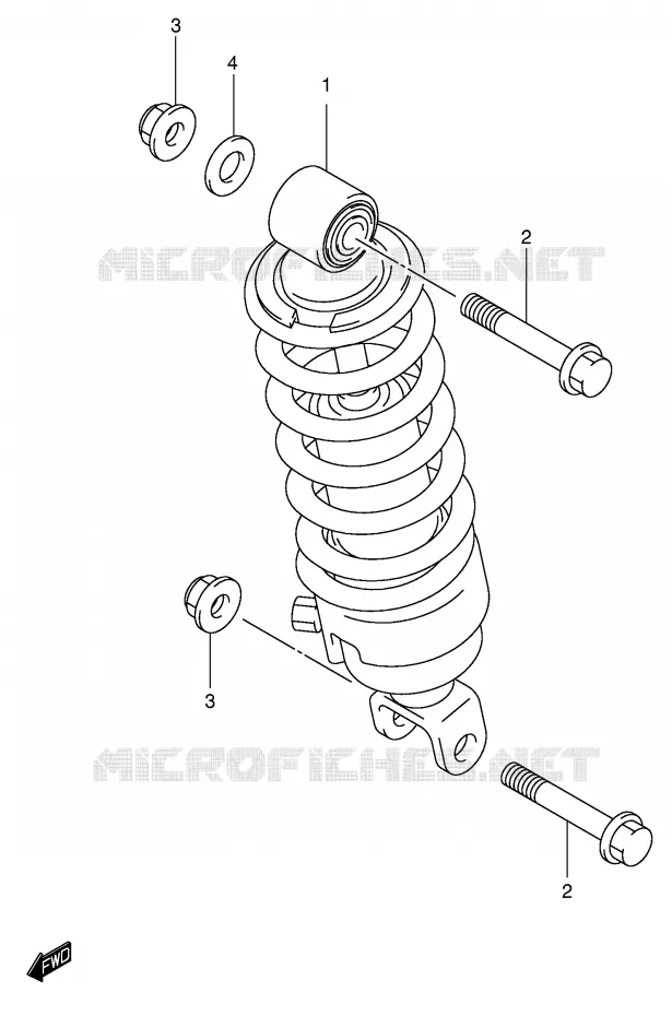 REAR SHOCK ABSORBER Suzuki MOTO 80 JR 2003  JR80K3(P3/P28)