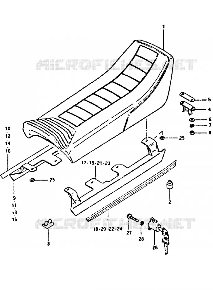 SEAT (GSX400EX) Suzuki MOTO 400 GSX 1981  GSX400SX(T/X)
