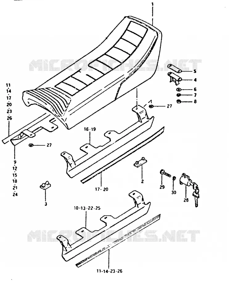 SEAT (GSX400ST) Suzuki MOTO 400 GSX 1981  GSX400EX(T/X)