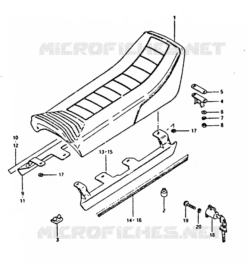 SEAT (GSX400SX) Suzuki MOTO 400 GSX 1981  GSX400EX(T/X)