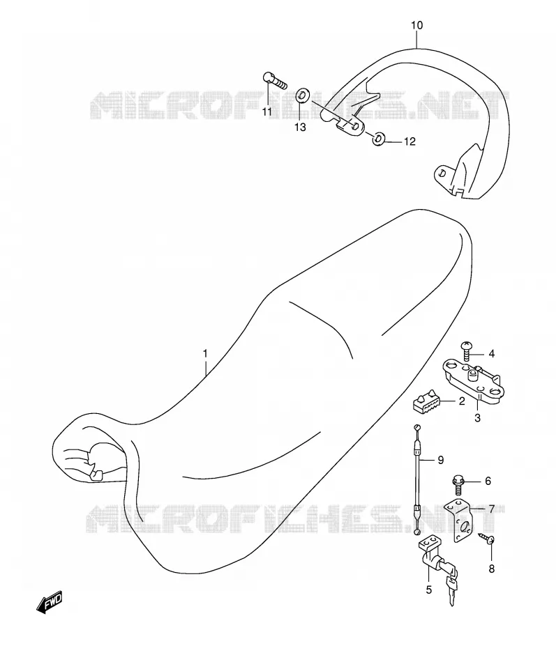 SEAT (MODEL K3) Suzuki MOTO 600 GSX-F 1999  GSX600FUX(E2)