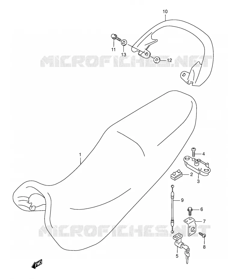 SEAT (MODEL K3) Suzuki MOTO 750 GSX-F 2000  GSX750FY(E2)