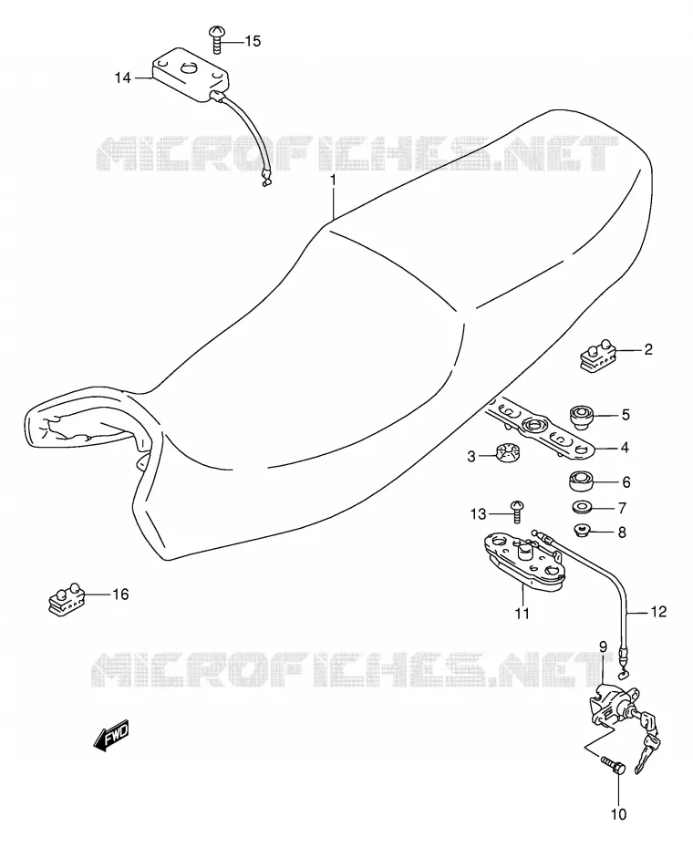 SEAT (MODEL S/T) Suzuki MOTO 750 GSX-F 1991  GSX750FM(E2)