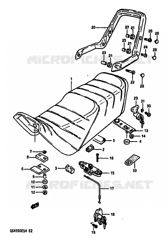 SEAT Suzuki MOTO 550 GSX-E 1985  GSX550ESF(F/G/H)