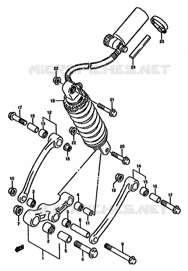 SHOCK ABSORBER LINKAGE (SEE NOTE) Suzuki MOTO 750 GSX-F 1990  GSX750FSKL(K-T)