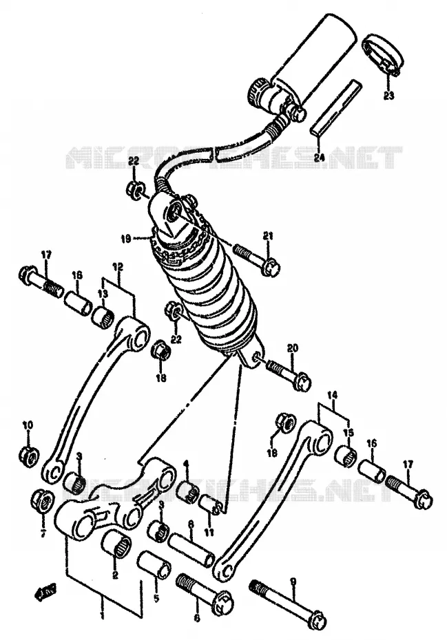 SHOCK ABSORBER LINKAGE (SEE NOTE) Suzuki MOTO 750 GSX-F 1992  GSX750FN(K-T)