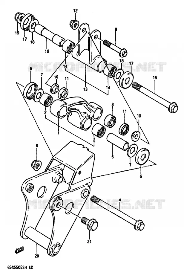 SHOCK ABSORBER LINKAGE Suzuki MOTO 550 GSX-E 1985  GSX550ESF(F/G/H)