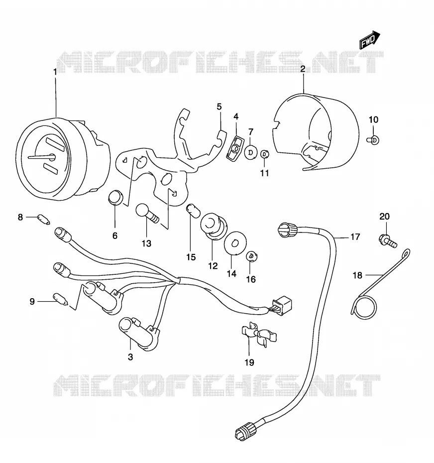 SPEEDOMETER (MODEL K2) Suzuki MOTO 250 MARAUDER 2002  GZ250K2(P19)