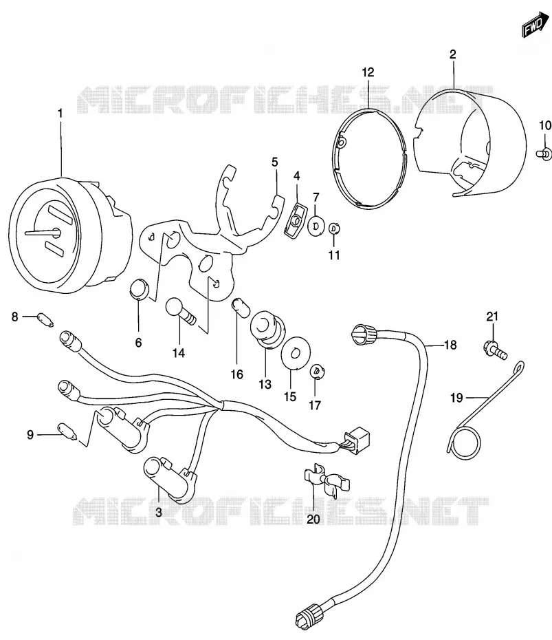 SPEEDOMETER (MODEL K3) Suzuki MOTO 250 MARAUDER 2002  GZ250K2(K3)